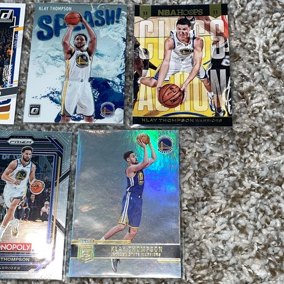 KLAY THOMPSON GOLDEN STATE WARRIORS Basketball Card Lot Of 5ea - Picture 5 of 7